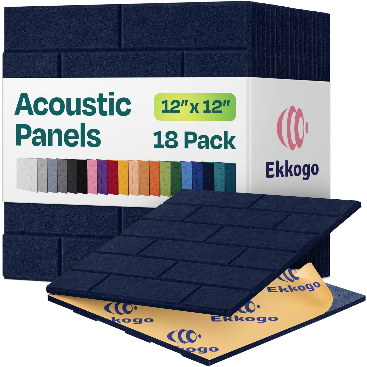 Ekkogo 18-Pack Brick Style Acoustic Panels